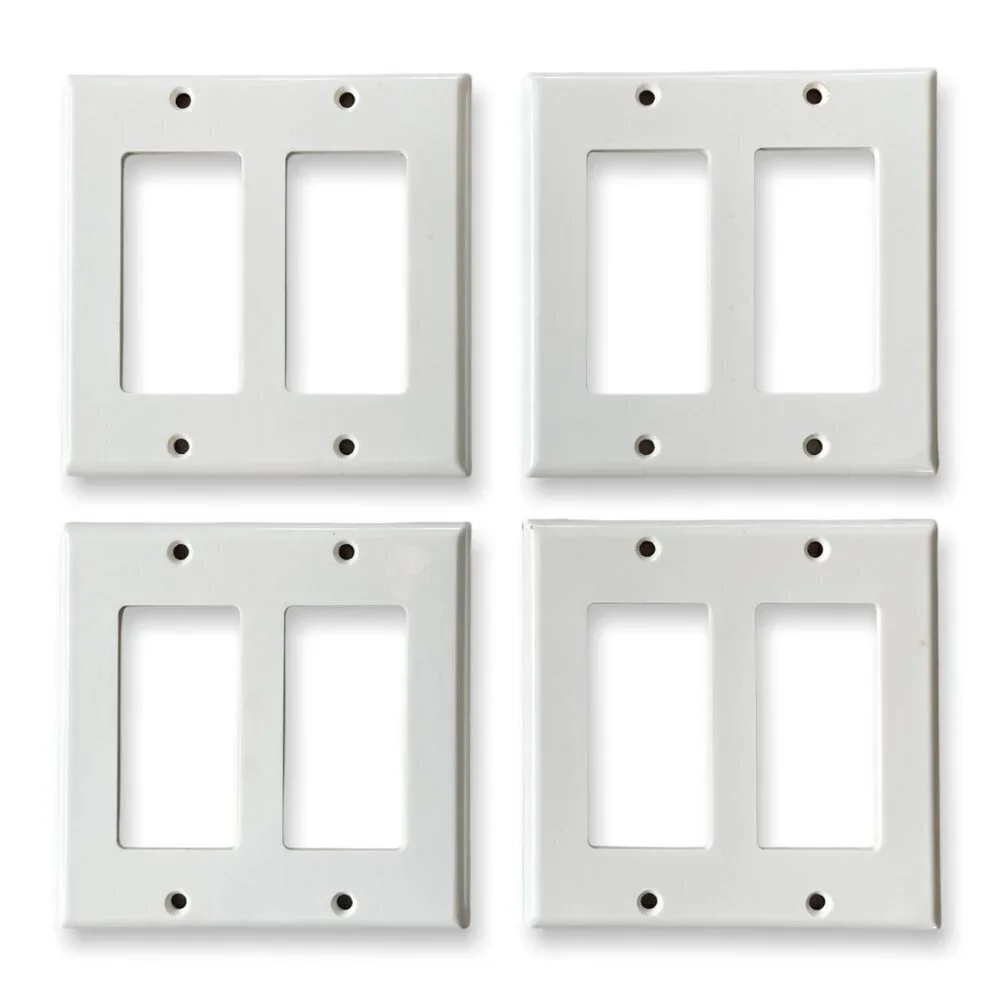 Pack of 4 Leviton 2-Gang GFCI Outlet Cover Plates